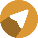 media, telegram, network, free, Social Goldenrod icon