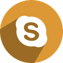 Social, media, network, Skype, free Goldenrod icon