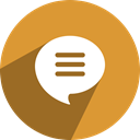 free, messageme, media, network, Social Goldenrod icon