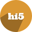 free, Social, network, Hi5, media Goldenrod icon