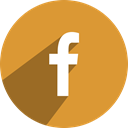 media, F, Facebook, network, Social, Face, Book Goldenrod icon