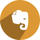 Social, network, free, media, Evernote Goldenrod icon