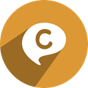 on, C, chat on, Chat Goldenrod icon