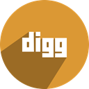 network, Social, media, Digg, free Goldenrod icon