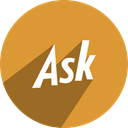 Ask, media, network, Social Goldenrod icon