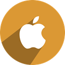 Social, Apple, free, media, network Goldenrod icon