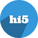 Hi5, network, free, media, Social DodgerBlue icon