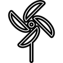 Pinwheels, wind, Windmill, Windmills, pinwheel Black icon