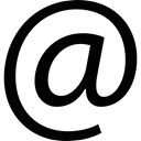 emails, interface, internet, internet connection, At, Email Black icon
