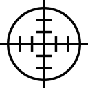 Target, shooting, Shooting Target, sniper, Gun Target, shoot, weapons Black icon