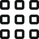 Grid, Apps Black icon