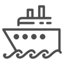 water, sea, ocean, Boat, ship, Cruise, travelling Black icon