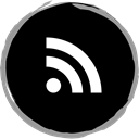 media, Social, Rss, Logo Black icon