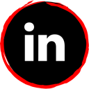 Logo, Linkedin, Social, media Black icon
