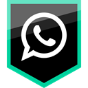Logo, Social, media, Whatsapp Black icon