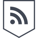 Social, media, Rss, Logo Black icon