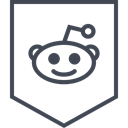 Logo, media, Reddit, Social Black icon