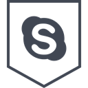 media, Social, Logo, Skype DarkSlateGray icon
