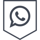 Whatsapp, Logo, Social, media Black icon