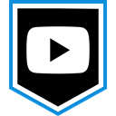 Logo, Social, youtube, media Black icon
