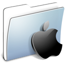 Folder, smooth, Graphite, Apple LightSteelBlue icon