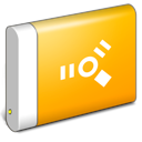 drive, Firewire Orange icon