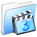 stripped, Aqua, movie, Folder, video, film LightSkyBlue icon