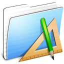 Application, Folder, Aqua, stripped LightSkyBlue icon