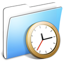 Clock, history, Folder, time, Aqua, alarm clock, smooth, Alarm Black icon
