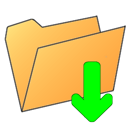 Folder, Arrow, Down SandyBrown icon