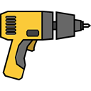 tools, Maintenance, driller, repair, Drill Black icon