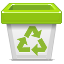 recycle bin, Trash YellowGreen icon