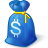 Money, Cash, Bag, coin, Currency RoyalBlue icon