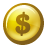 coin, Money, Currency, Cash DarkGoldenrod icon