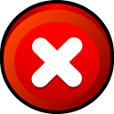 button, stop, no, cancel, Close Red icon