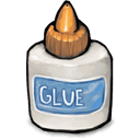 Glue, asymmetrical Gainsboro icon