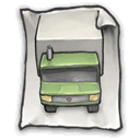 truck, File DarkSlateGray icon