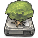 internal, drive, Tree DimGray icon