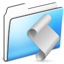 smooth, script, Folder LightSkyBlue icon
