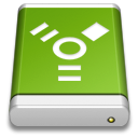 green, Firewire, drive OliveDrab icon