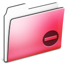 private, Folder, red, smooth Black icon