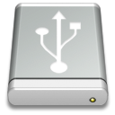 Usb, gray, drive Silver icon