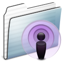 Graphite, stripe, Folder, podcast LightSteelBlue icon