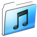 Folder, smooth, music LightSkyBlue icon