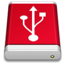 Usb, drive, product, red Crimson icon