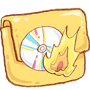 Burn, Folder Khaki icon