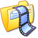 yellow, video, Folder Black icon