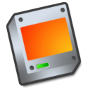 removeable, hard drive Black icon