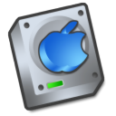 Apple, hard drive Black icon