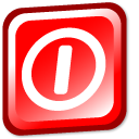 quit, sign out, Exit, logout Red icon